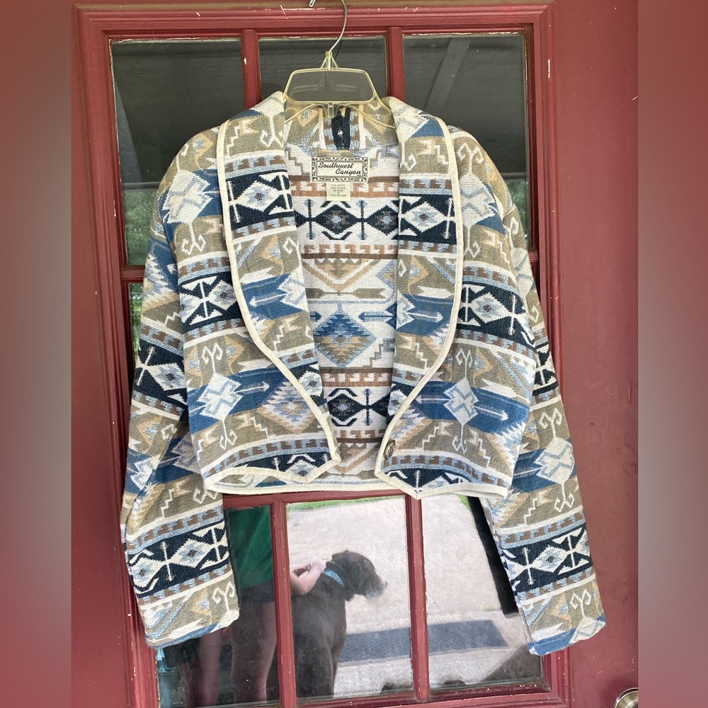 Southwest Canyon Jacket - Blue and Tan
